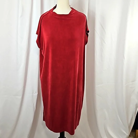 short sleeve eileen fisher dresses Eileen Fisher Women's Round Neck Short-Sleeve Midi Dress